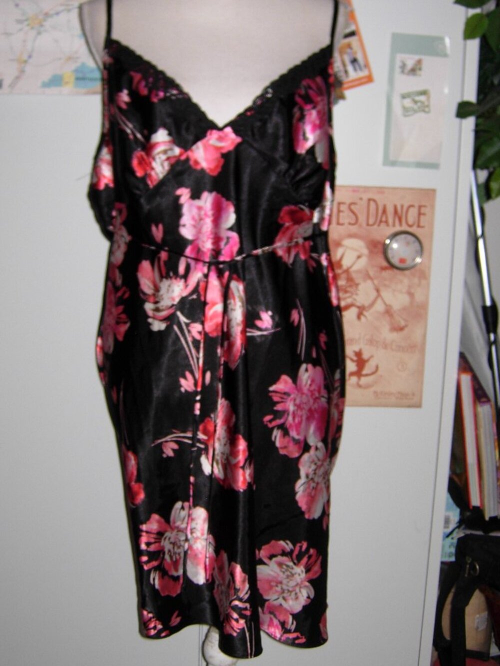Satin Chemise Lace Trimmed XL